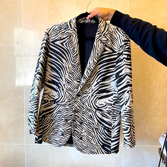 Roberto Cavali trendy fashion jacket mens zebra